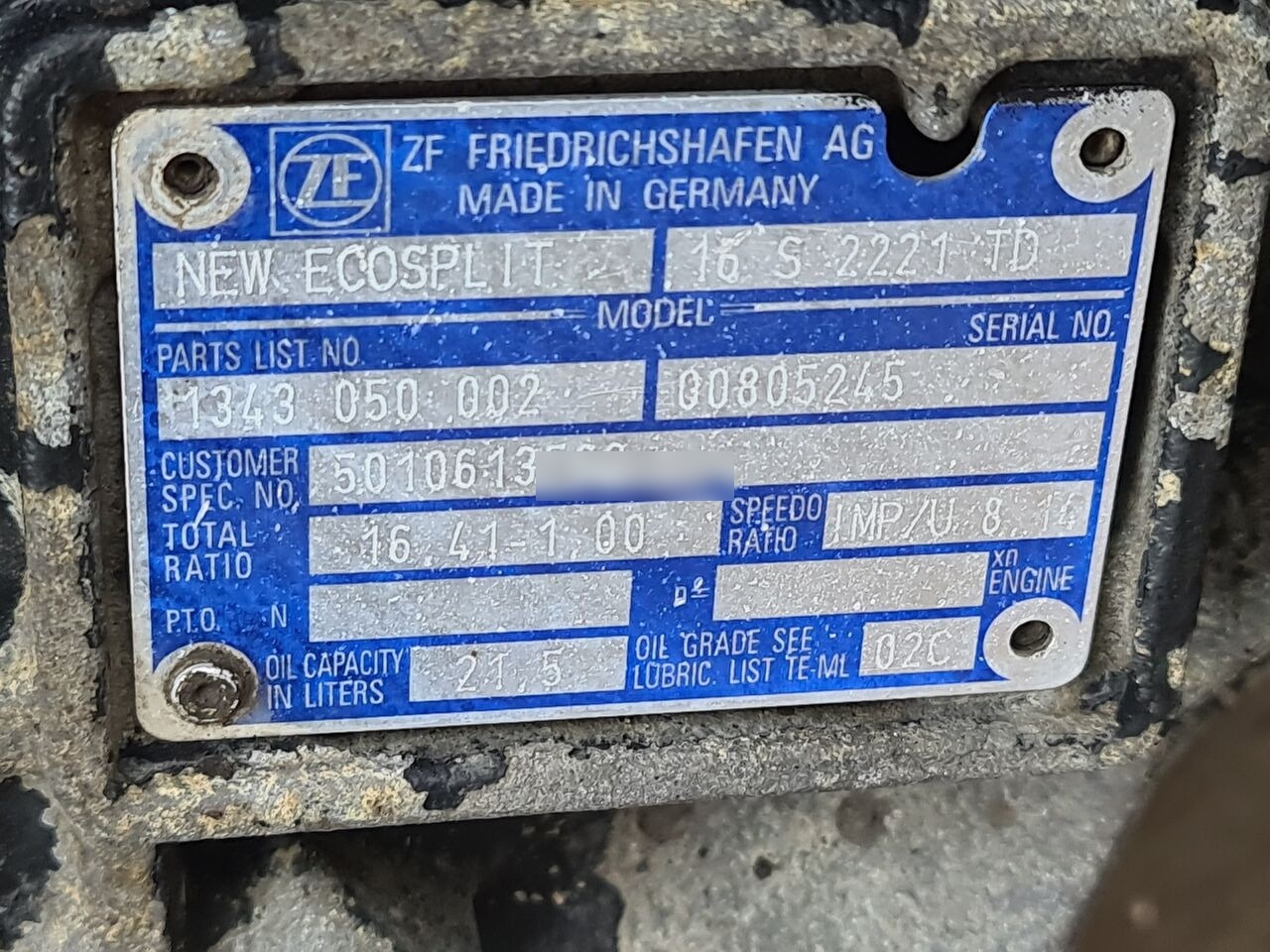 Renault MAGNUM PREMIUM DXI Renault 16S2221TD 16 S 2221 TD 1343050002 5010613562 16.41-1.00 INTARDER ECOSPLIT IT 6085005044 1616902 - Caja de cambios para Camión: foto 4 Renault MAGNUM PREMIUM DXI Renault 16S2221TD 16 S 2221 TD 1343050002 5010613562 16.41-1.00 INTARDER ECOSPLIT IT 6085005044 1616902 - Caja de cambios para Camión: foto 4