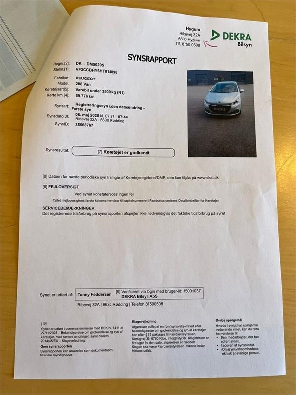 Peugeot 208 1,6 BlueHDi 100 Active Van 5d. NYSYNET og KUN - Coche: foto 4 Peugeot 208 1,6 BlueHDi 100 Active Van 5d. NYSYNET og KUN - Coche: foto 4