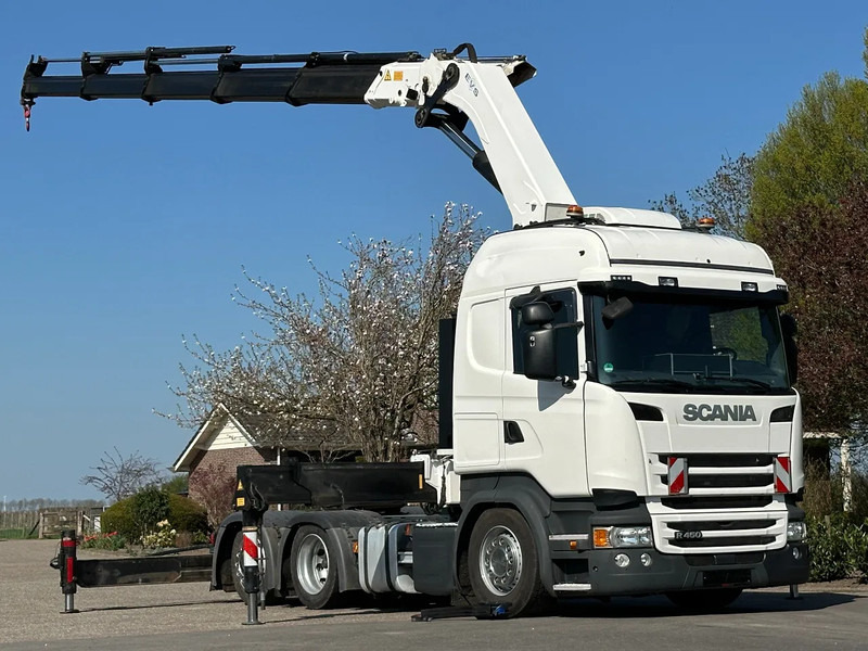 Scania R450 6x2 !!TRACTOR!!!CRANE/GRUE/HMF 50TM!!TOP!EURO6!! - Cabeza tractora: foto 1 Scania R450 6x2 !!TRACTOR!!!CRANE/GRUE/HMF 50TM!!TOP!EURO6!! - Cabeza tractora: foto 1
