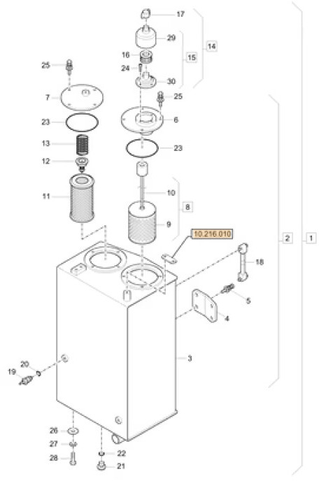 Case 3LML03100 - 31ML01017CG (HYDRAULIC TANK) - Depósito de combustible para Maquinaria de construcción: foto 2 Case 3LML03100 - 31ML01017CG (HYDRAULIC TANK) - Depósito de combustible para Maquinaria de construcción: foto 2