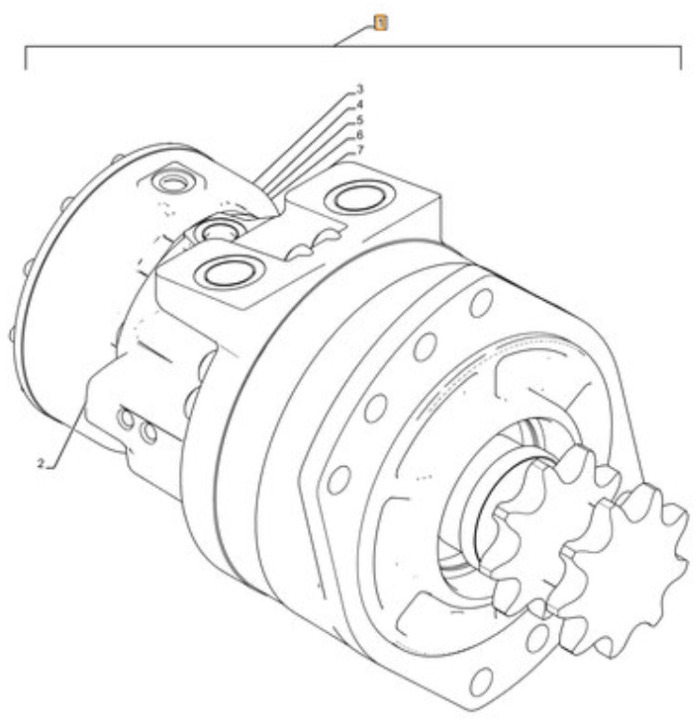 Case 87035341EX - Reductor de giro para Maquinaria de construcción: foto 1 Case 87035341EX - Reductor de giro para Maquinaria de construcción: foto 1