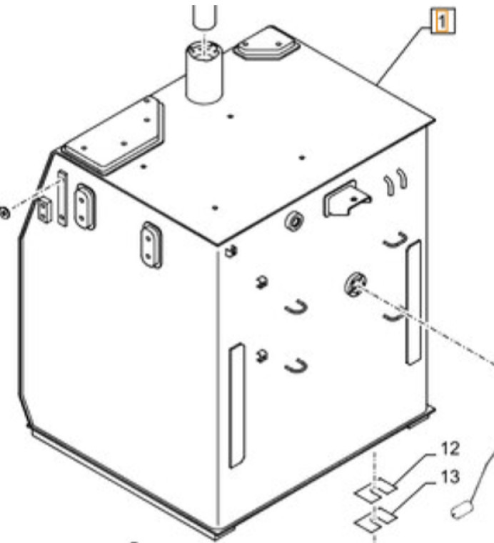 Case KSH14390 - KSH14391 - Depósito de combustible para Maquinaria de construcción: foto 1 Case KSH14390 - KSH14391 - Depósito de combustible para Maquinaria de construcción: foto 1