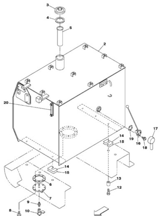 Case KTH13300 - KTH11000 - Depósito de combustible para Maquinaria de construcción: foto 1 Case KTH13300 - KTH11000 - Depósito de combustible para Maquinaria de construcción: foto 1