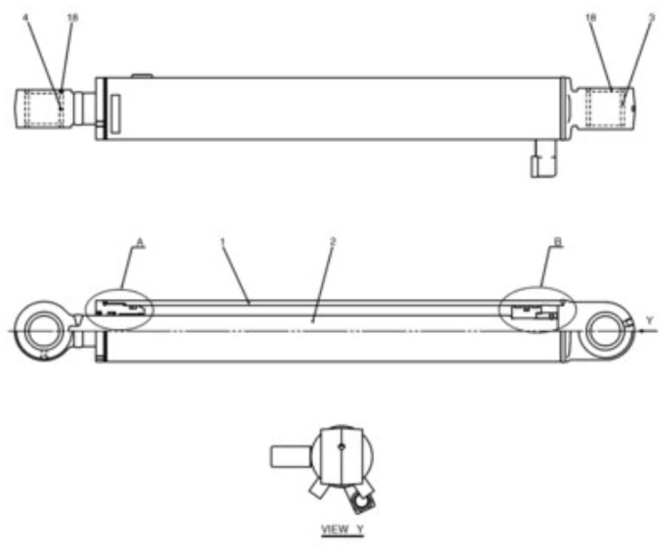Case PY01V00070F1 - Cilindro hidráulico para Maquinaria de construcción: foto 1 Case PY01V00070F1 - Cilindro hidráulico para Maquinaria de construcción: foto 1