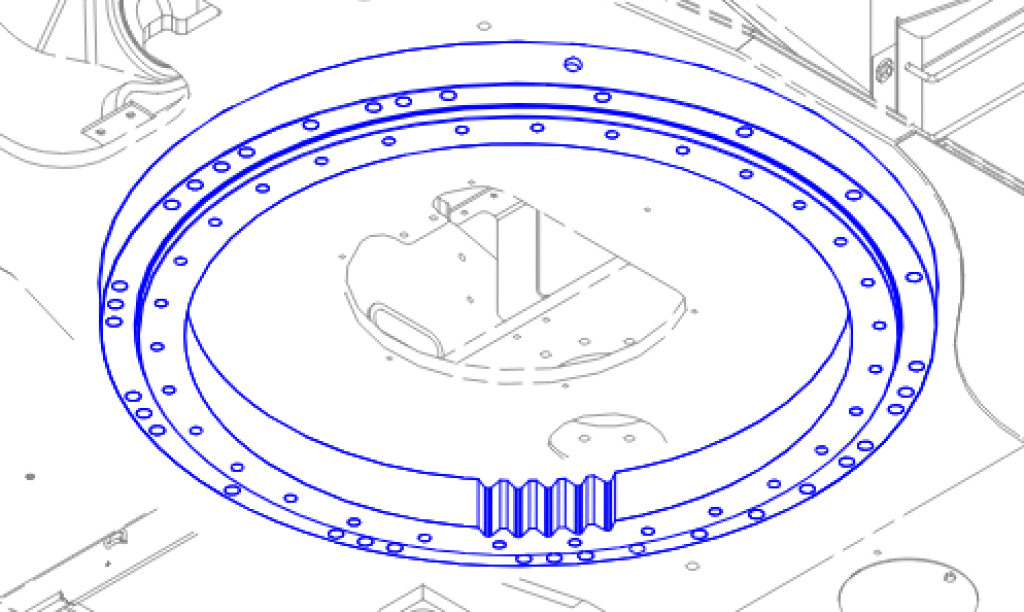 Caterpillar 1908207 - 3773724 - Corona de giro para Maquinaria de construcción: foto 1 Caterpillar 1908207 - 3773724 - Corona de giro para Maquinaria de construcción: foto 1
