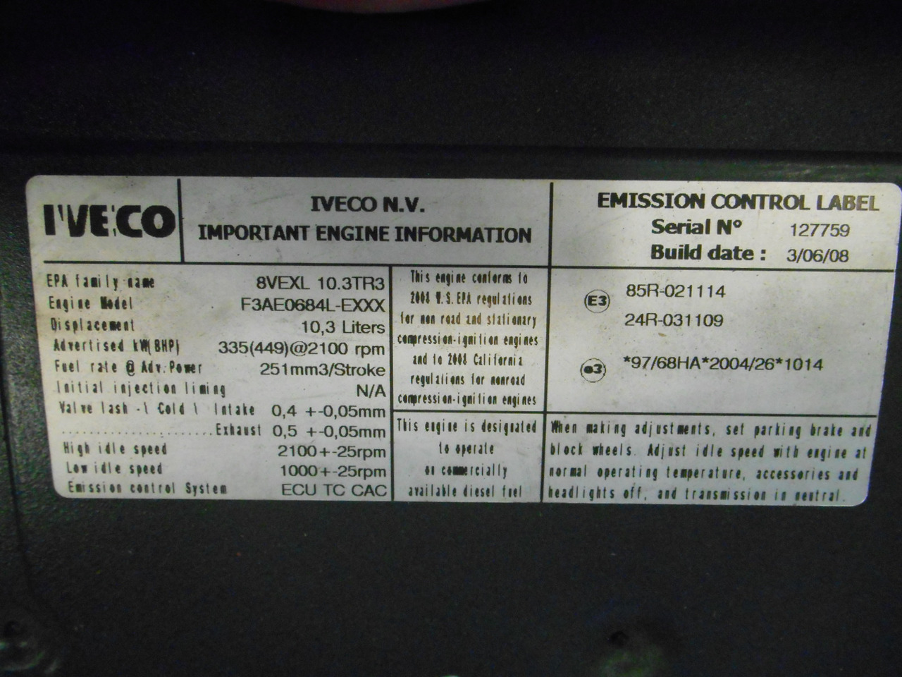 Motor para Maquinaria de construcción nuevo Iveco F3AE0684L - 87283193: foto 9