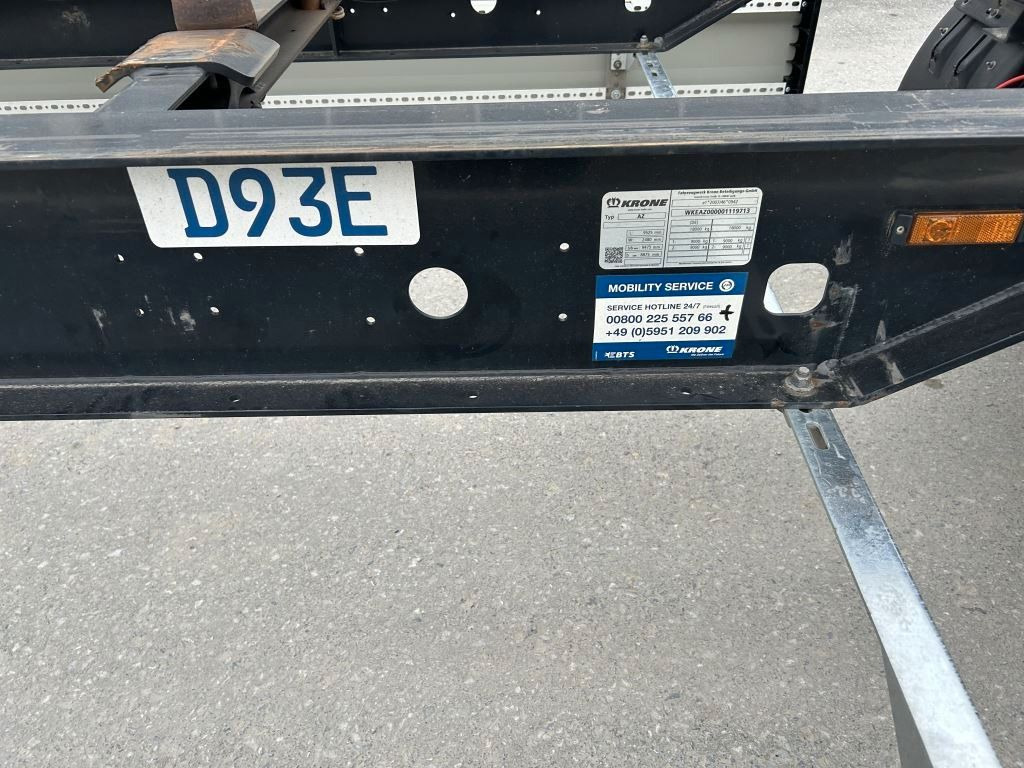 Krone 2 Achswechselfahrgestell, Typ: MAXI AZW 18 eL3B7 - Remolque portacontenedore/ Intercambiable: foto 3 Krone 2 Achswechselfahrgestell, Typ: MAXI AZW 18 eL3B7 - Remolque portacontenedore/ Intercambiable: foto 3