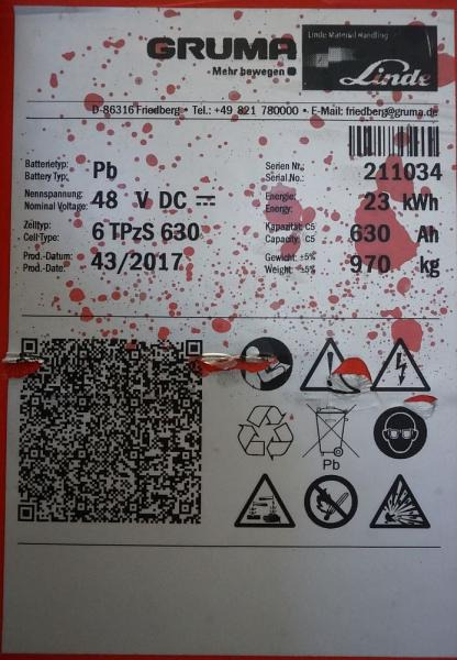 GRUMA 48 Volt 6 PzS 630 Ah - Acumulador: foto 5 GRUMA 48 Volt 6 PzS 630 Ah - Acumulador: foto 5