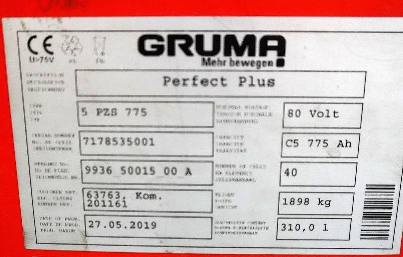 GRUMA 80 Volt 5 PzS 775 Ah - Acumulador: foto 5 GRUMA 80 Volt 5 PzS 775 Ah - Acumulador: foto 5