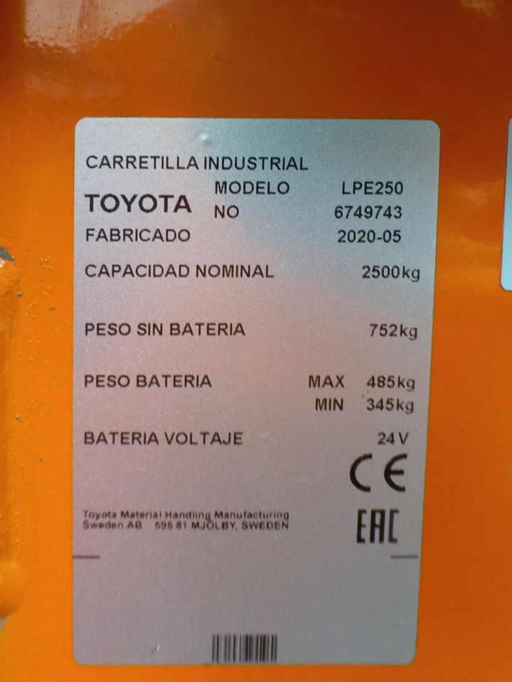 Transpaleta BT LPE 250 2350x550mm: foto 7 Transpaleta BT LPE 250 2350x550mm: foto 7