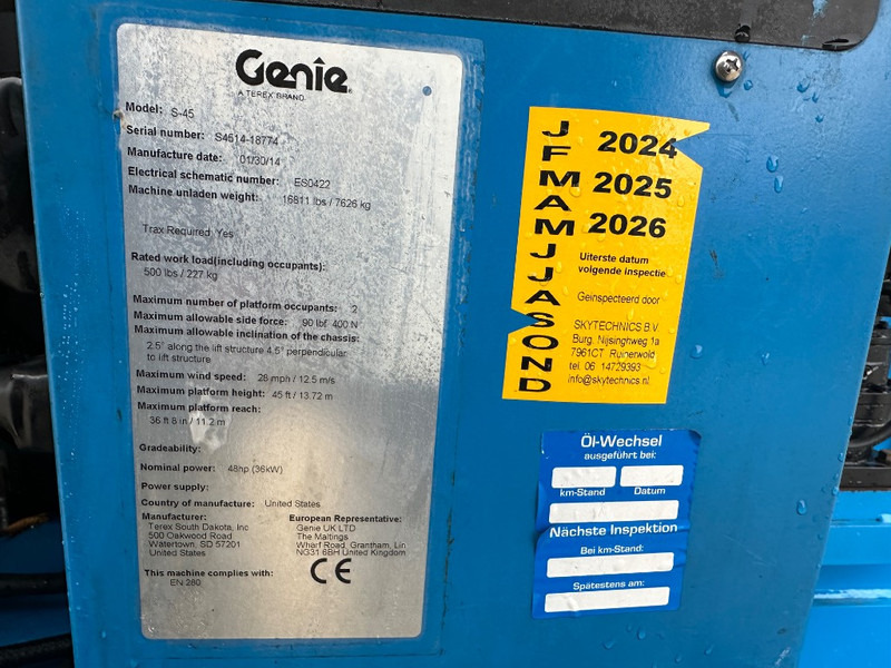 Genie S 45 Trax - Plataforma telescopica: foto 5 Genie S 45 Trax - Plataforma telescopica: foto 5