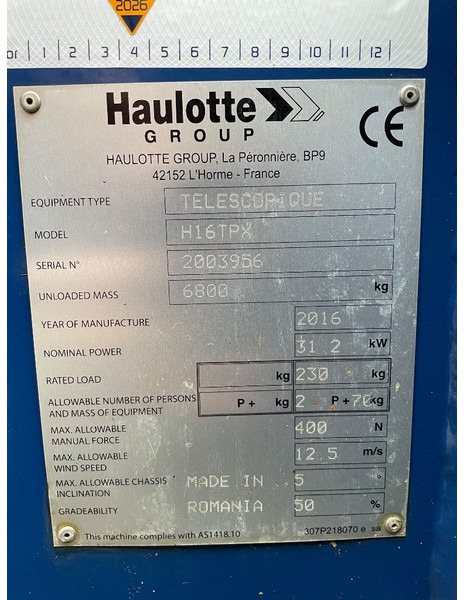 Haulotte H 16 TPX - Plataforma telescopica: foto 3 Haulotte H 16 TPX - Plataforma telescopica: foto 3