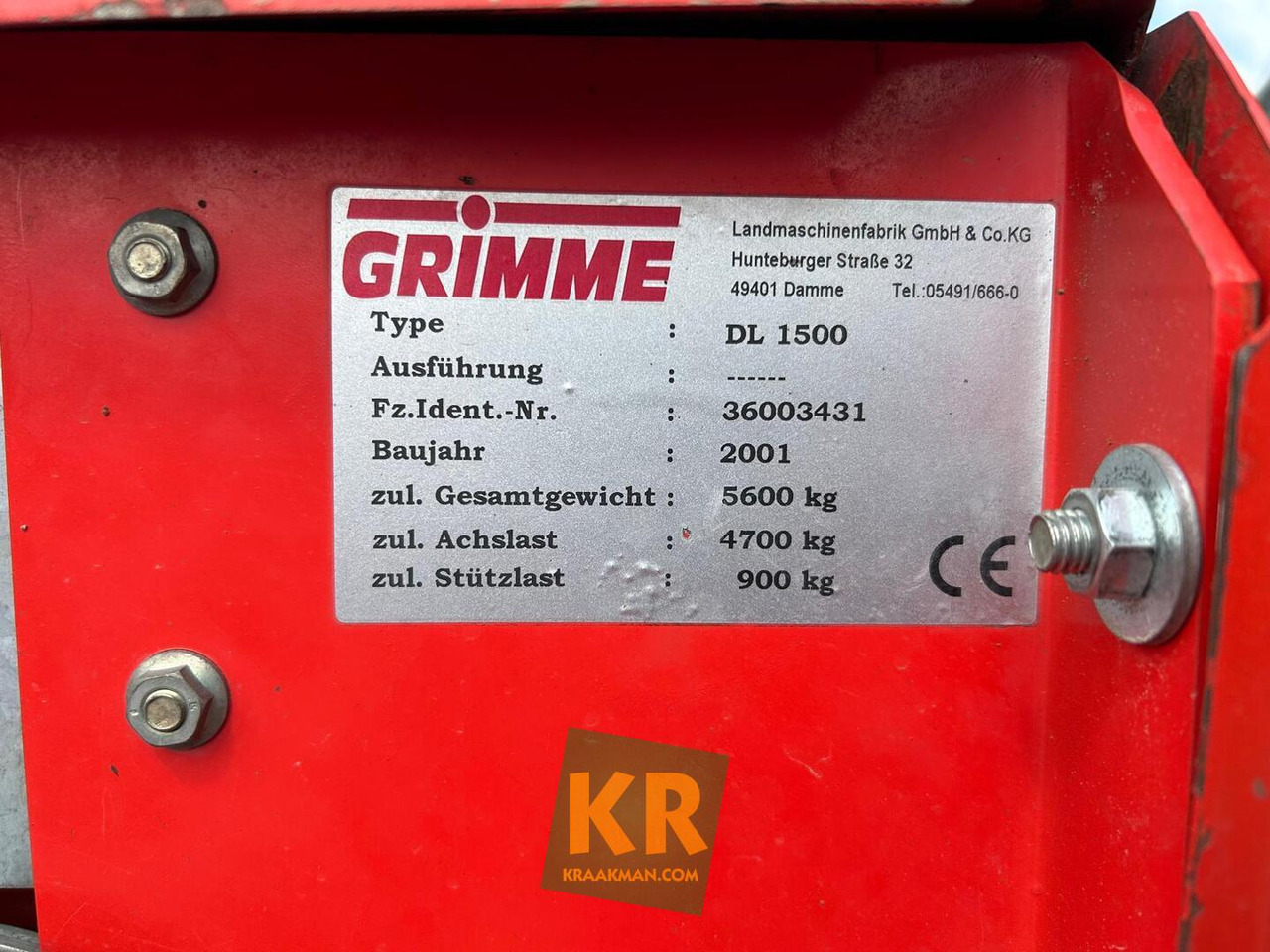 Dl 1500 Grimme - Arrancadora de patatas: foto 1 Dl 1500 Grimme - Arrancadora de patatas: foto 1