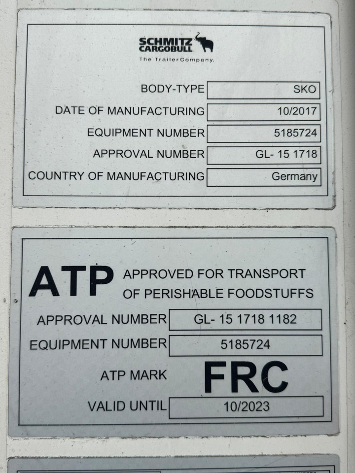Schmitz Cargobull 2017 SLXi Spectrum – 17262 - Semirremolque frigorífico: foto 4 Schmitz Cargobull 2017 SLXi Spectrum – 17262 - Semirremolque frigorífico: foto 4