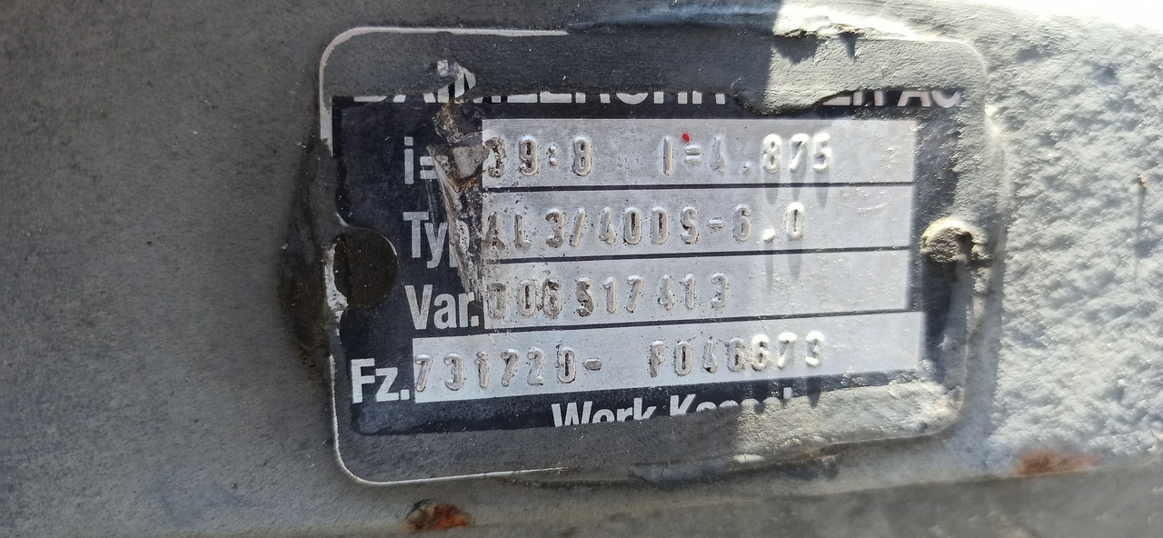 MERCEDES-BENZ ATEGO 4X4 AL3/40DS-6.0 - Eje y piezas para Camión: foto 3 MERCEDES-BENZ ATEGO 4X4 AL3/40DS-6.0 - Eje y piezas para Camión: foto 3