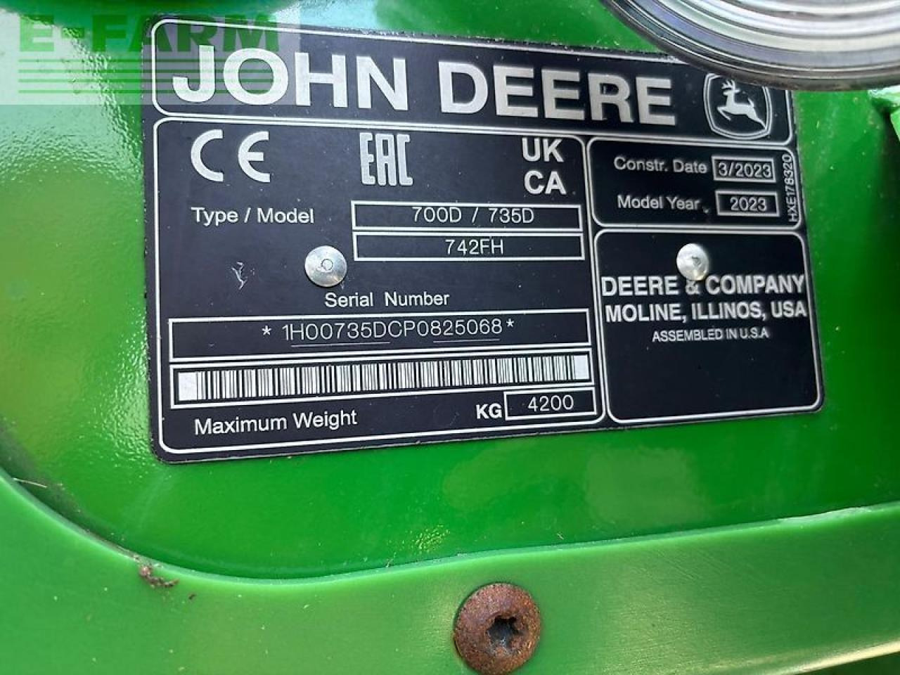 Accesorios para cosechadoras de forraje John Deere 735d: foto 11 Accesorios para cosechadoras de forraje John Deere 735d: foto 11