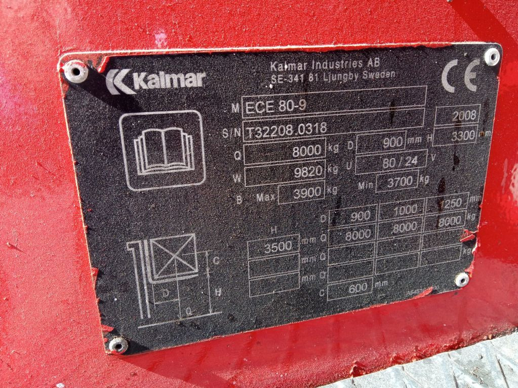 Kalmar ECE80-9 - Carretilla elevadora eléctrica: foto 5 Kalmar ECE80-9 - Carretilla elevadora eléctrica: foto 5