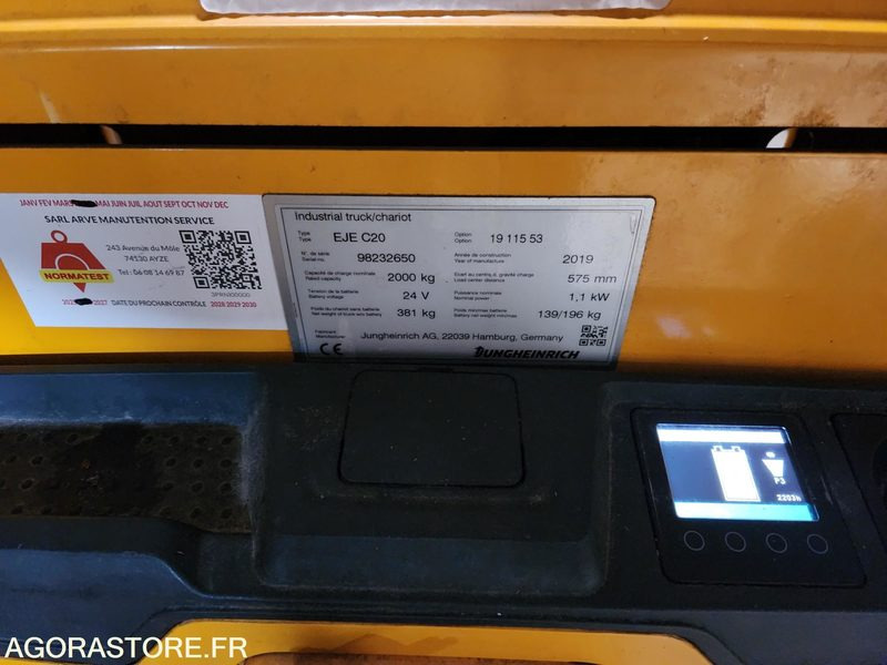 2 TRANSPALETTES ELECTRIQUE A LEVEE INITIALE 24V 150Ah CHARGEUR EMBARQUE DE 2019 - Transpaleta: foto 3 2 TRANSPALETTES ELECTRIQUE A LEVEE INITIALE 24V 150Ah CHARGEUR EMBARQUE DE 2019 - Transpaleta: foto 3