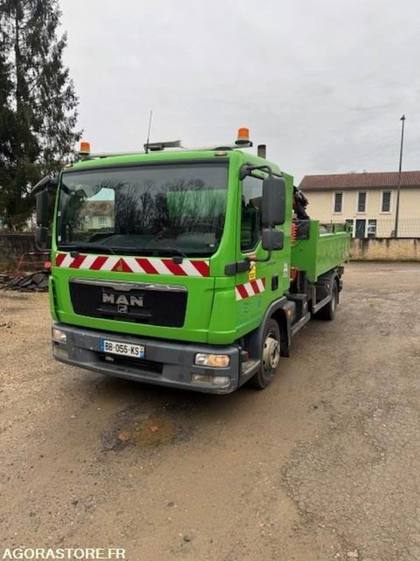 Camion MAN TGL 12T Grue - Benne - Camión: foto 1 Camion MAN TGL 12T Grue - Benne - Camión: foto 1