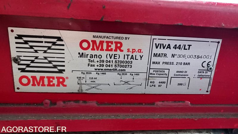 Pont VL-VUL OMER VIVA 44 LT - Herramienta/ Equipo: foto 5 Pont VL-VUL OMER VIVA 44 LT - Herramienta/ Equipo: foto 5