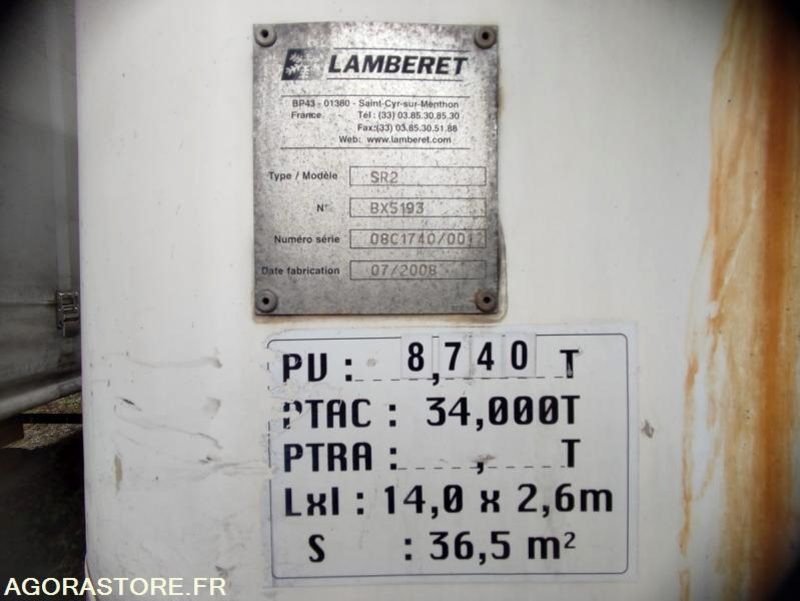 LAMBERET FRIGORIFIQUE - 10 787 HEURES - Semirremolque: foto 5 LAMBERET FRIGORIFIQUE - 10 787 HEURES - Semirremolque: foto 5