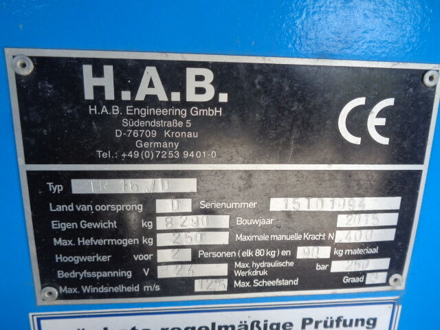 Plataforma telescopica Aichi H.A.B TR16JD: foto 18 Plataforma telescopica Aichi H.A.B TR16JD: foto 18