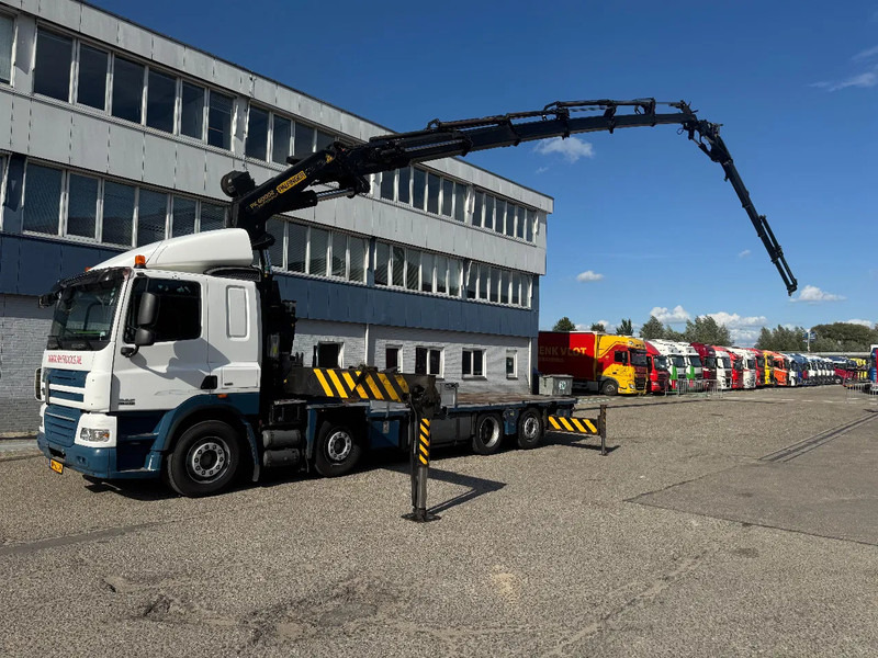 DAF CF 85.410 8X2 EURO 5 PALFINGER PK60002 + FLY JIB + REMOTE + TWISTLOCKS - Camión caja abierta, Camión grúa: foto 4 DAF CF 85.410 8X2 EURO 5 PALFINGER PK60002 + FLY JIB + REMOTE + TWISTLOCKS - Camión caja abierta, Camión grúa: foto 4