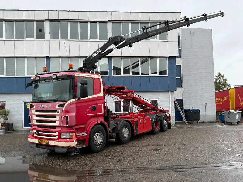 Scania R480 8X2 + HIAB 220-4 + REMOTE + HIAB MULTILIFT - Camión con equipo de cable, Camión grúa: foto 1 Scania R480 8X2 + HIAB 220-4 + REMOTE + HIAB MULTILIFT - Camión con equipo de cable, Camión grúa: foto 1