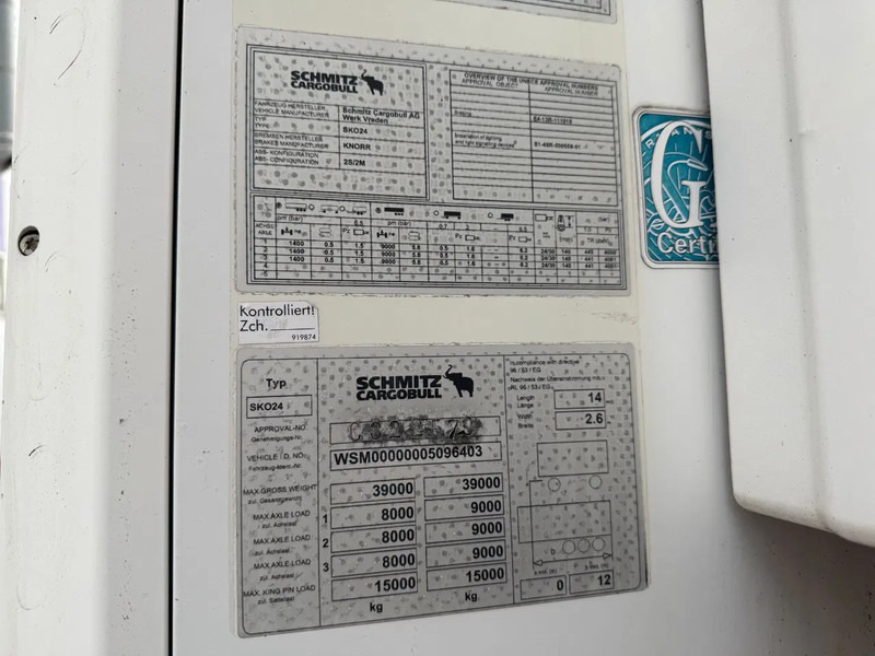 Schmitz Cargobull Schmitz Cargobull PRICES FROM €6950 TO €8950,- 40 X CARRIER 1850 MT D/E SAF AXELS - Semirremolque frigorífico: foto 2 Schmitz Cargobull Schmitz Cargobull PRICES FROM €6950 TO €8950,- 40 X CARRIER 1850 MT D/E SAF AXELS - Semirremolque frigorífico: foto 2