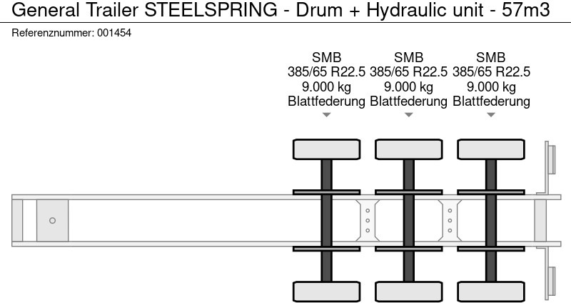 Semirremolque volquete General Trailer STEELSPRING - Drum + Hydraulic unit - 57m3: foto 18