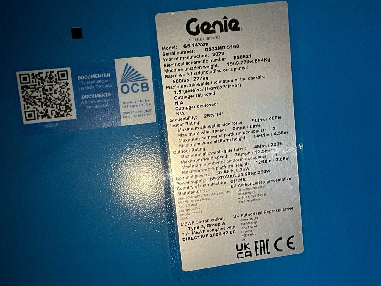 GENIE GD-1432M AERIAL PLATFORM - Plataforma elevadora: foto 5 GENIE GD-1432M AERIAL PLATFORM - Plataforma elevadora: foto 5
