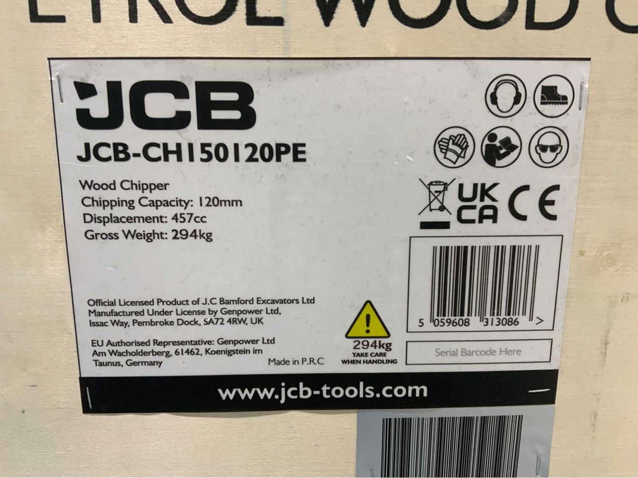 Trituradora de madera JCB CH150120PE: foto 30