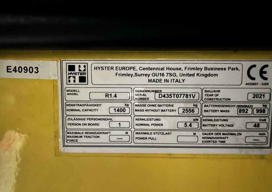Hyster R1.4 - Retráctil: foto 5 Hyster R1.4 - Retráctil: foto 5