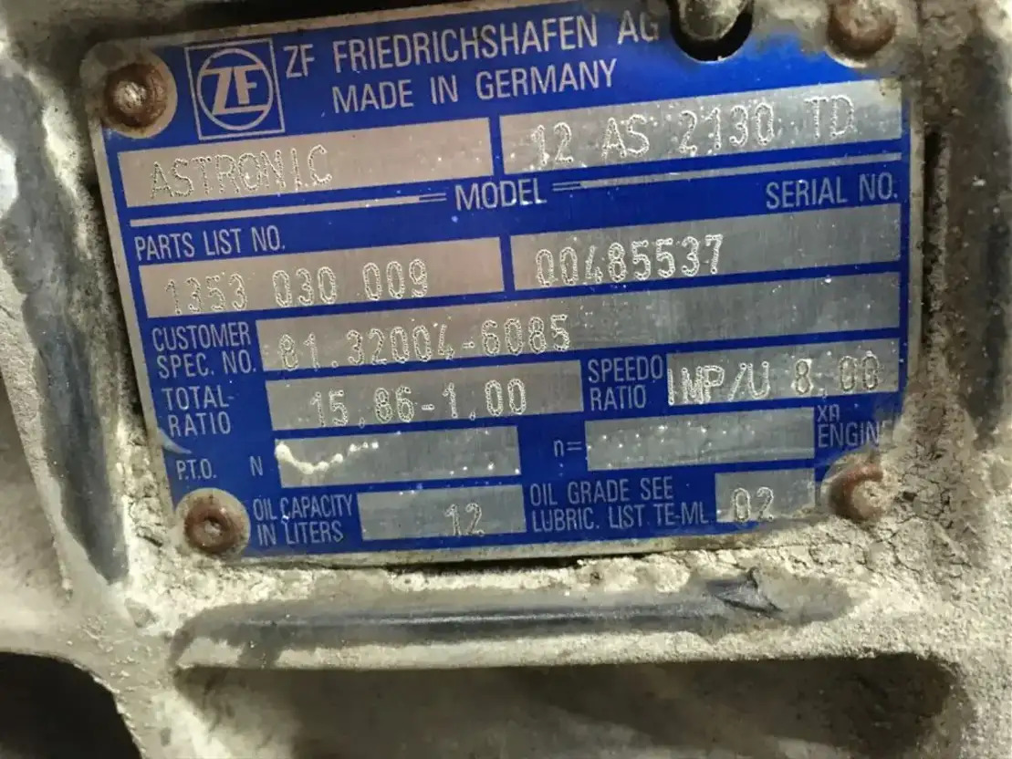 MAN Versnellingsbak 12AS 2130 TD - Caja de cambios y piezas para Camión: foto 5 MAN Versnellingsbak 12AS 2130 TD - Caja de cambios y piezas para Camión: foto 5