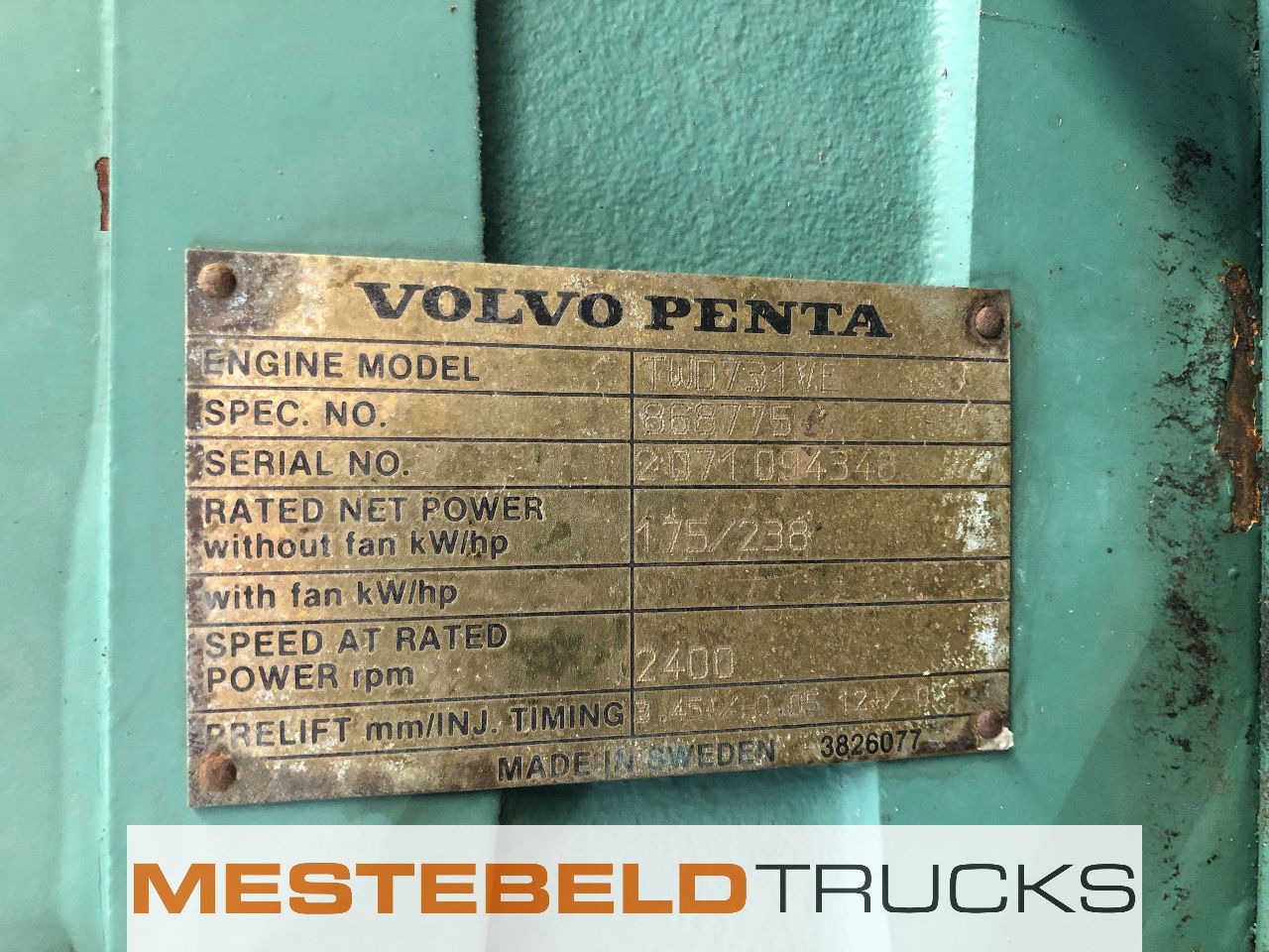 Volvo Penta Motor TWD 731 VE - Motor para Camión: foto 5 Volvo Penta Motor TWD 731 VE - Motor para Camión: foto 5