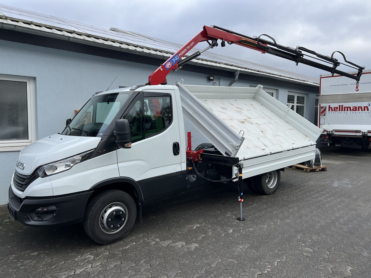 IVECO 70C18 Meiller Kipper+ Kran HMF 340 Funk! - Volquete furgoneta: foto 2 IVECO 70C18 Meiller Kipper+ Kran HMF 340 Funk! - Volquete furgoneta: foto 2