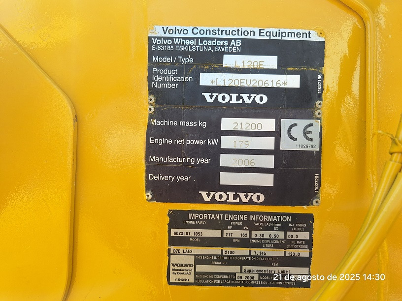 VOLVO L120E - Cargadora de ruedas: foto 5 VOLVO L120E - Cargadora de ruedas: foto 5
