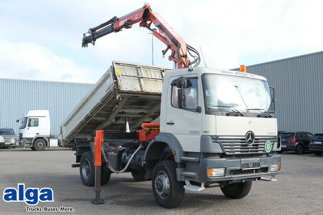 Mercedes-Benz 1828 Atego 4x4, Atlas AK 105.1, Funk, Hydr., AHK - Camión volquete, Camión grúa: foto 1 Mercedes-Benz 1828 Atego 4x4, Atlas AK 105.1, Funk, Hydr., AHK - Camión volquete, Camión grúa: foto 1