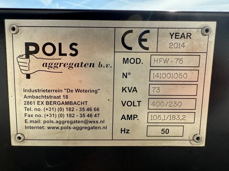 Iveco FPT Himoinsa Mecc Alte Spa 75 kVA generatorset - Generador industriale: foto 4 Iveco FPT Himoinsa Mecc Alte Spa 75 kVA generatorset - Generador industriale: foto 4