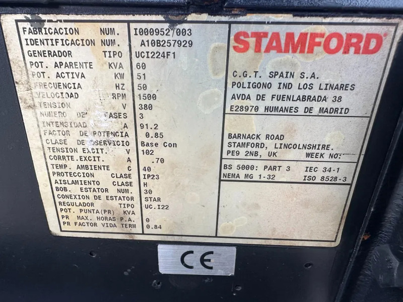 Generador industriale Iveco FPT NEF45 SM1A.A0 Stamford 60 kVA generatorset: foto 10 Generador industriale Iveco FPT NEF45 SM1A.A0 Stamford 60 kVA generatorset: foto 10