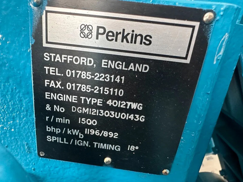 Generador industriale Perkins 4012 TWG Stamford 1030 kVA generatorset as New ! 175 hours ! Nieuwstaat !: foto 6 Generador industriale Perkins 4012 TWG Stamford 1030 kVA generatorset as New ! 175 hours ! Nieuwstaat !: foto 6