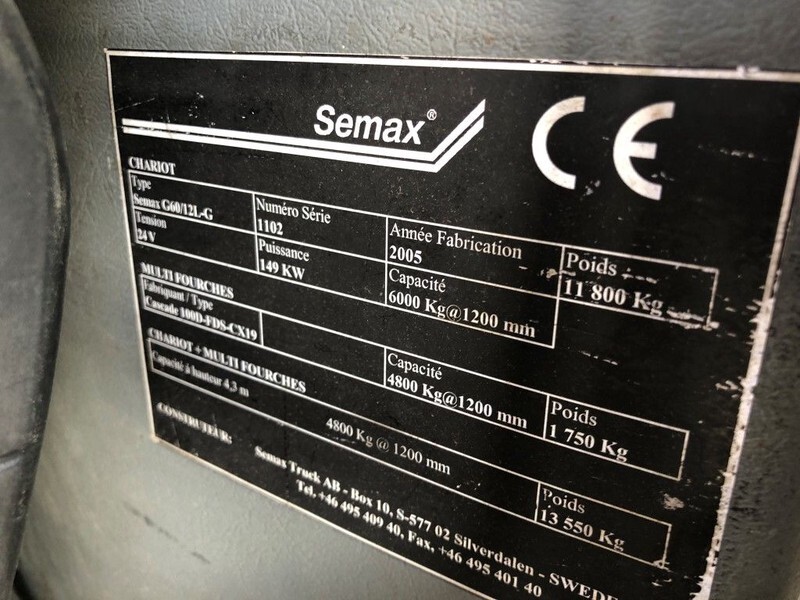 Semax Semax G60/12L-G 6 ton LPG Heftruck - Carretilla elevadora de gas: foto 3 Semax Semax G60/12L-G 6 ton LPG Heftruck - Carretilla elevadora de gas: foto 3