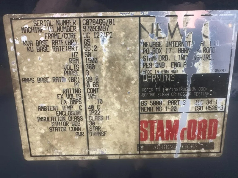 Stamford UC.I224F2 Generatordeel 65 kVA Alternator as New ! - Generador industriale: foto 4 Stamford UC.I224F2 Generatordeel 65 kVA Alternator as New ! - Generador industriale: foto 4