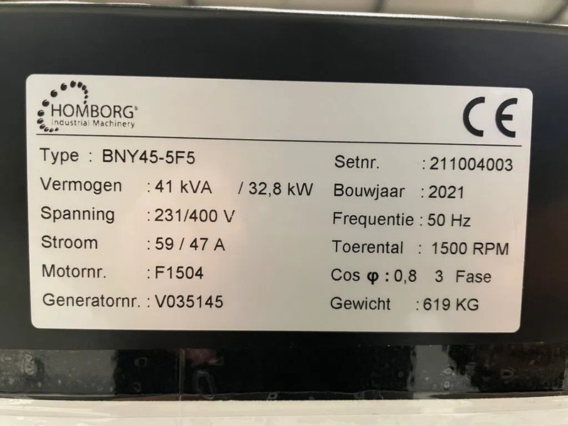 Yanmar 4TNV98CT-IHR Himoinsa HYW 45 Stage 5 45 kVA generatorset New ! - Generador industriale: foto 3 Yanmar 4TNV98CT-IHR Himoinsa HYW 45 Stage 5 45 kVA generatorset New ! - Generador industriale: foto 3