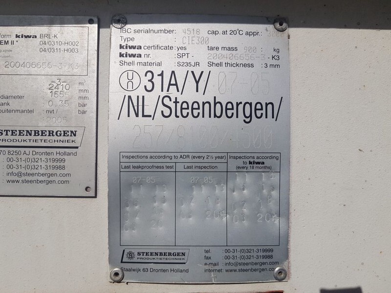 Dieseltank Steenbergen 3000 liter Kiwa IBC Dieseltank - Tanque de almacenamiento: foto 3 Dieseltank Steenbergen 3000 liter Kiwa IBC Dieseltank - Tanque de almacenamiento: foto 3