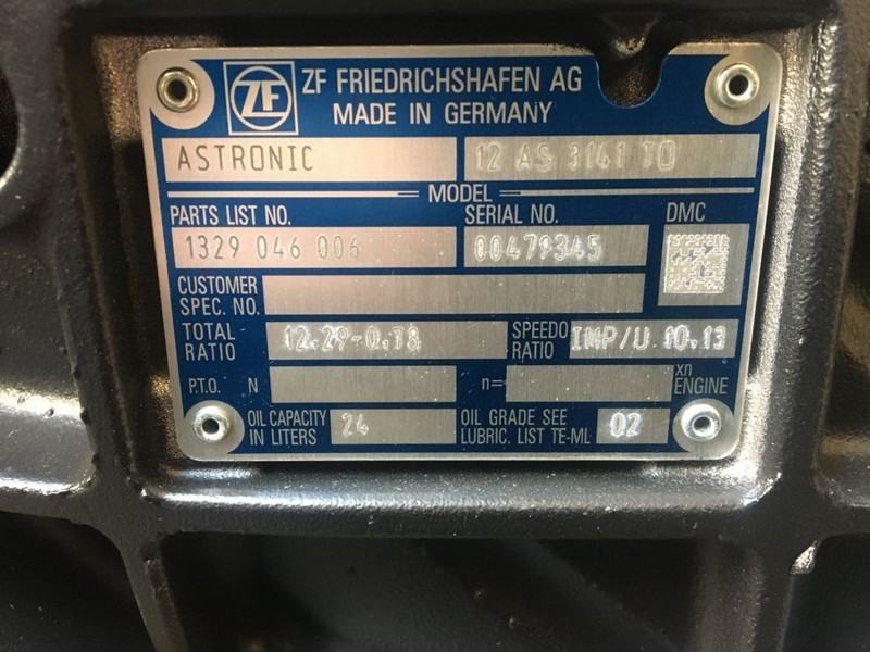 DAF Versnellingsbak ZF 12 AS 3141 TO 12,29 - 0,78 INTARDER - Caja de cambios: foto 3 DAF Versnellingsbak ZF 12 AS 3141 TO 12,29 - 0,78 INTARDER - Caja de cambios: foto 3