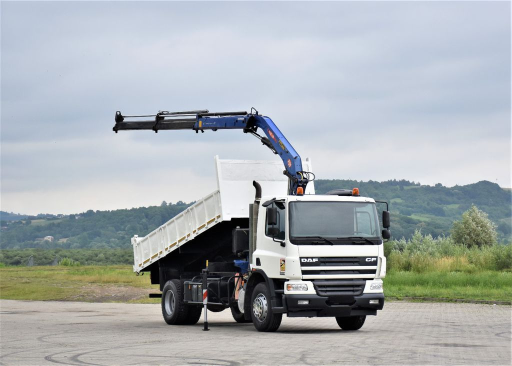 DAF CF 75.310 *Kipper 5,10 m + KRAN *TOPZUSTAND - Camión volquete, Camión grúa: foto 2 DAF CF 75.310 *Kipper 5,10 m + KRAN *TOPZUSTAND - Camión volquete, Camión grúa: foto 2