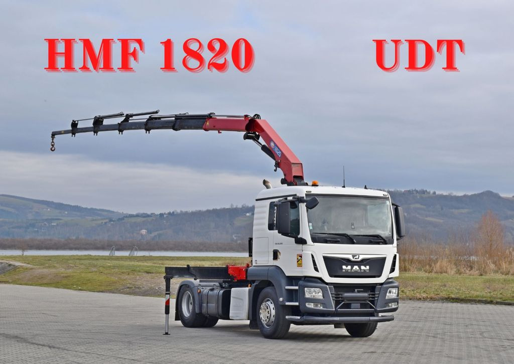 MAN TGS 18.500 Sattelzugmaschine + KRAN /FUNK MAN TGS 18.500 Sattelzugmaschine + KRAN /FUNK - Camión grúa: foto 1 MAN TGS 18.500 Sattelzugmaschine + KRAN /FUNK MAN TGS 18.500 Sattelzugmaschine + KRAN /FUNK - Camión grúa: foto 1