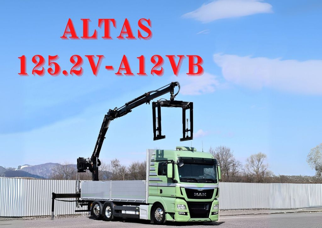 MAN TGX 26.440 Pritsche 6,60 m* ATLAS 125.2V-A12VB - Camión grúa: foto 1 MAN TGX 26.440 Pritsche 6,60 m* ATLAS 125.2V-A12VB - Camión grúa: foto 1