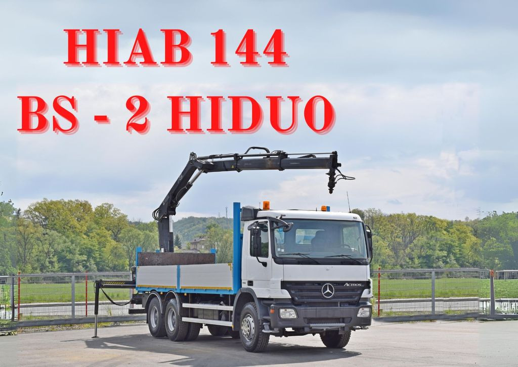 Mercedes-Benz ACTROS 2632 * HIAB 144BS-2HIDUO+FUNK / 6x4 - Camión grúa: foto 1 Mercedes-Benz ACTROS 2632 * HIAB 144BS-2HIDUO+FUNK / 6x4 - Camión grúa: foto 1